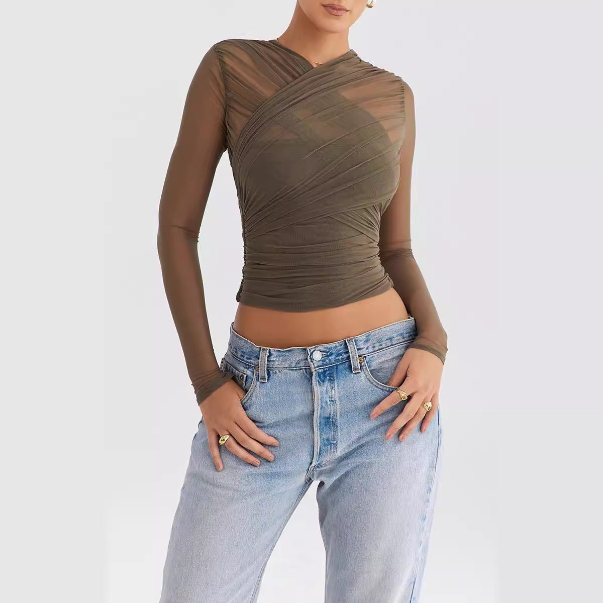European And American Voile Breathable Sexy Elegant Style Shirt - T-Shirts