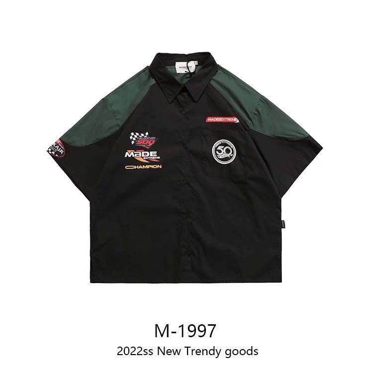 Hip Hop Racing Shirt - Black / L - Baggy