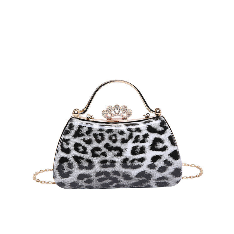Leopard Print Fashion Retro Crossbody Bag For Women - Black - Taschen Frauen
