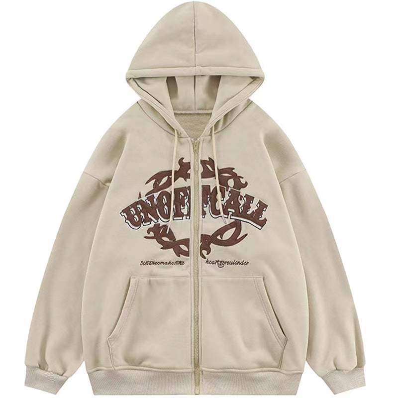 Zipper Fleece Sweater - Hoodie