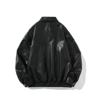 Spring And Autumn New Loose Retro PU Leather Jacket