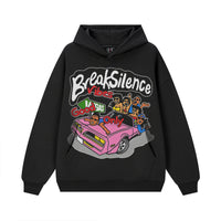 American Street Fun Printing Solid Color Men And Women Fallwinter Hoodie