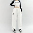 American Style Sports Loose Drawstring Design Sense Niche Hip Hop Pants - Baggy