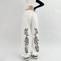American Style Sports Loose Drawstring Design Sense Niche Hip Hop Pants - Baggy