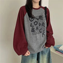 Casual Contrasting Hoodie - 60248 Gray Fleece Lined / L - Baggy
