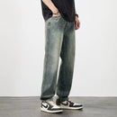 Distressed High Waist Jeans - Splash Ink / L - Baggy