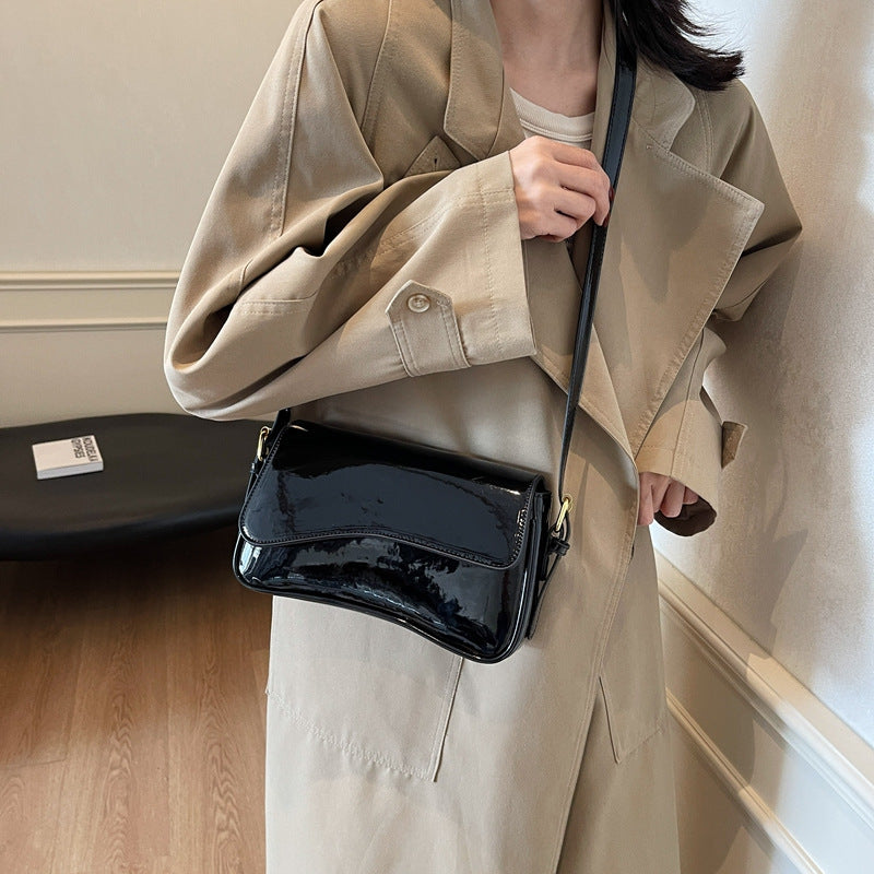 Fashion Women’s Shiny Simple Shoulder Bag - Taschen Frauen
