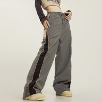 Floor Pants With A Sense Of Drape Men’s And Women’s Retro Patchwork Sports Pants - Baggy
