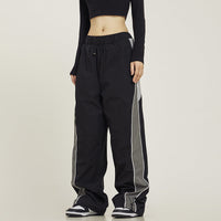 Floor Pants With A Sense Of Drape Men’s And Women’s Retro Patchwork Sports Pants - Baggy