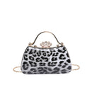 Leopard Print Fashion Retro Crossbody Bag For Women - Black - Taschen Frauen