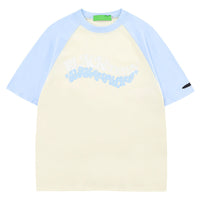 Round Neck T-shirt - Apricot / L - Baggy