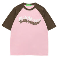 Round Neck T-shirt - Pink / L - Baggy