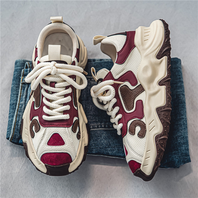 Summer Casual Sneaker Breathable Running Shoes - H0140 Beige Red / 39 - Schuhe