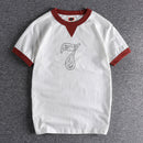 Washed Cotton T-shirt - Red Mosaic / L - Baggy