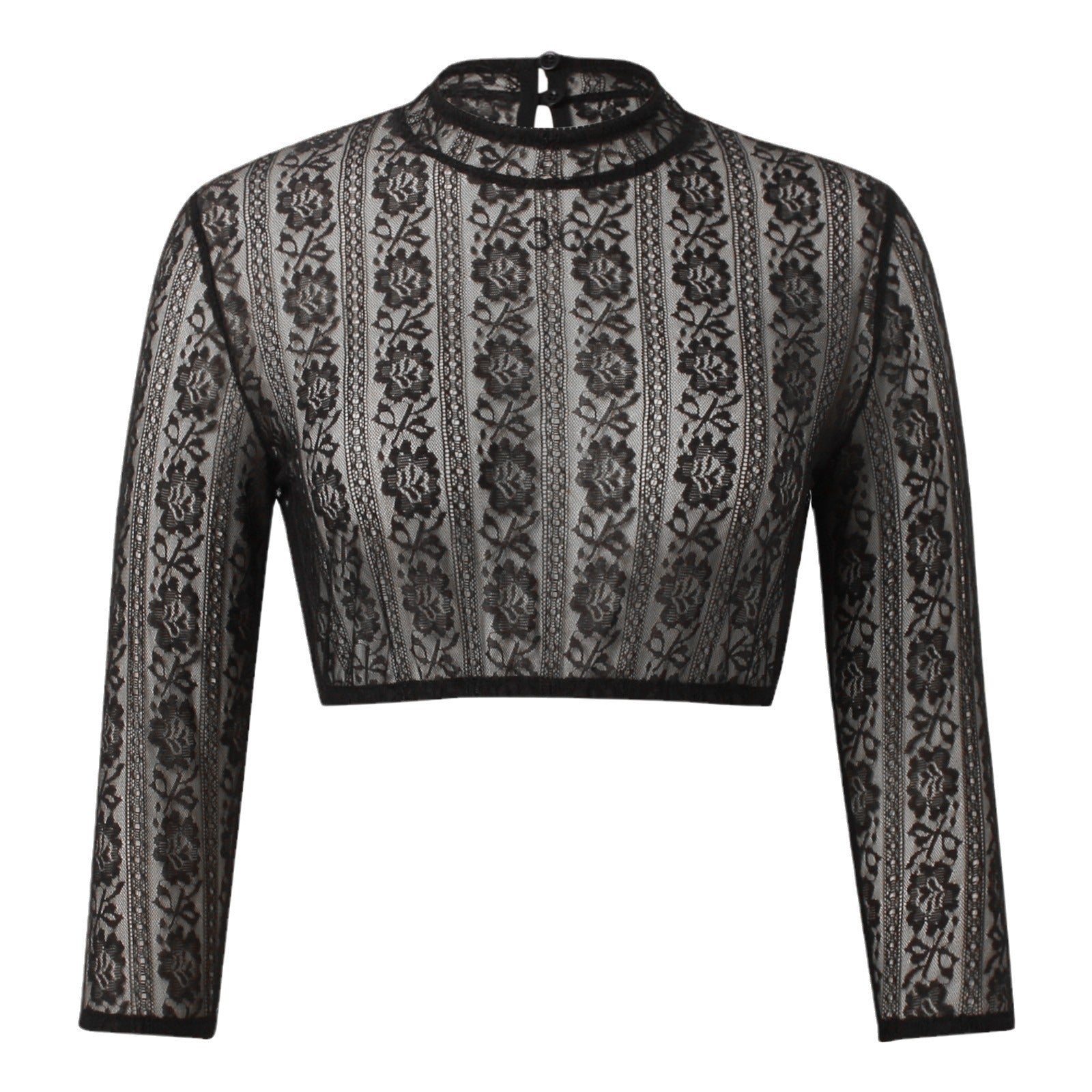 Women’s Elegant Classical Halloween Regular Base Lace Small Shirt Top Wrapped Chest - T-Shirts