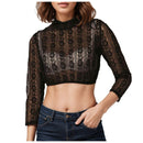 Women’s Elegant Classical Halloween Regular Base Lace Small Shirt Top Wrapped Chest - Black / 3XL - T-Shirts